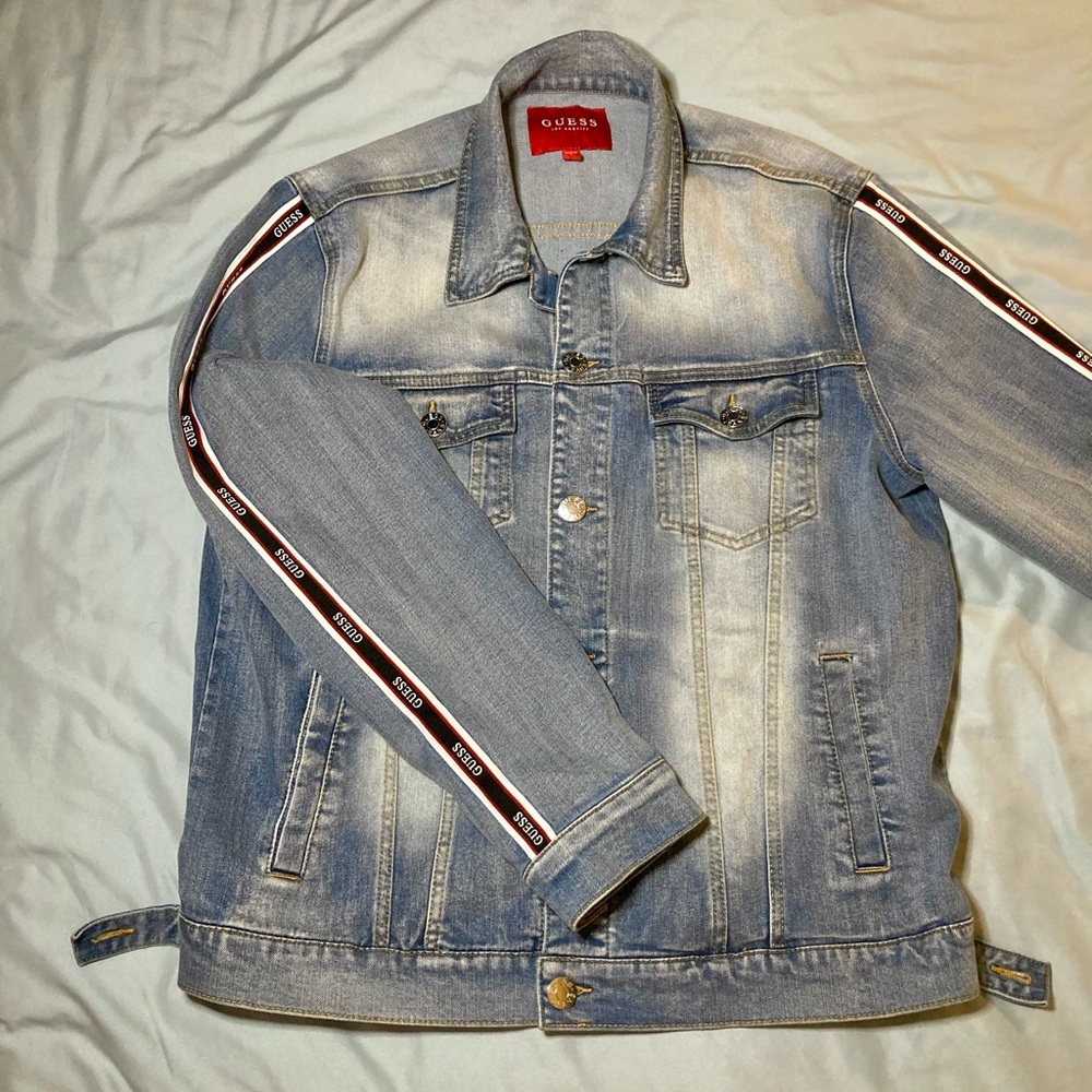 GUESS LA DENIM STRIPE JACKET